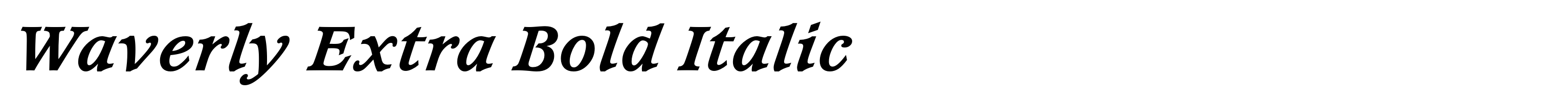 Waverly Extra Bold Italic